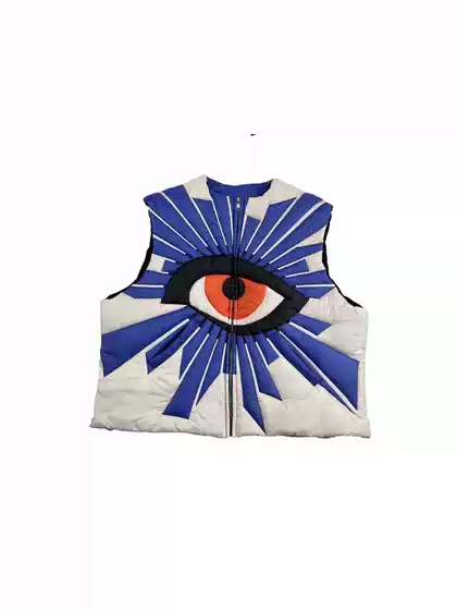 Konoot New Product Eye of Truth Vest Padded Jacket Unisex American Style Trendy Brand Jacket Autumn and Winter Style