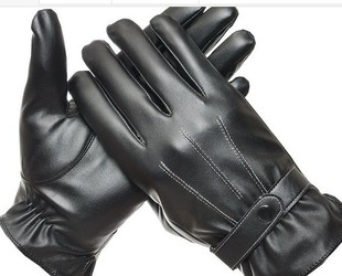 厂家厂价真皮绵羊皮男士式手套触摸触控触摸屏黑色绒里驾驶手套