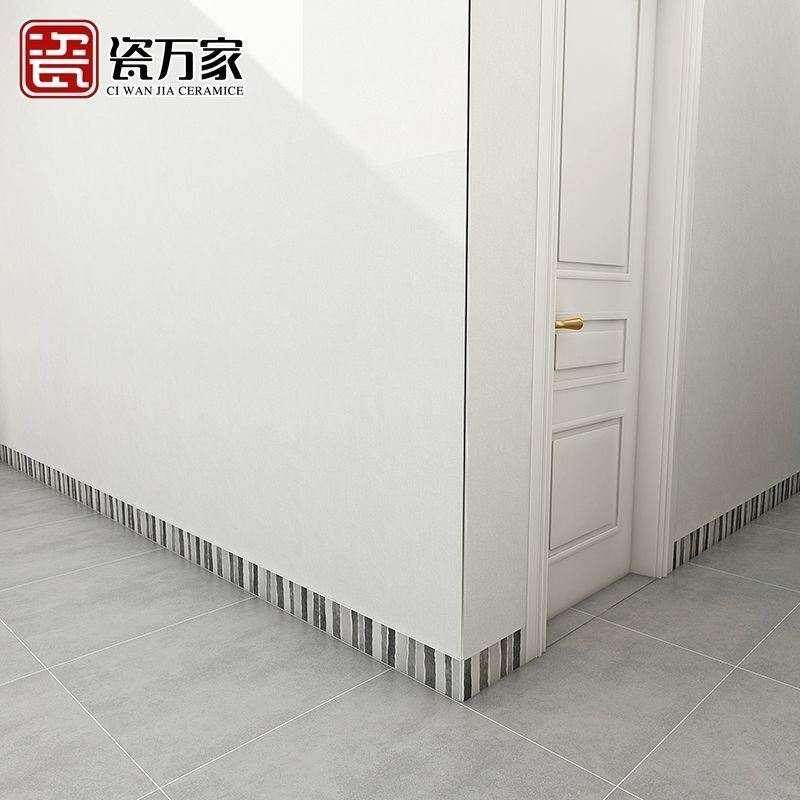 美式田园仿古砖门槛石阳台过门坎石厨房卫生间腰线踢脚线灰色瓷砖