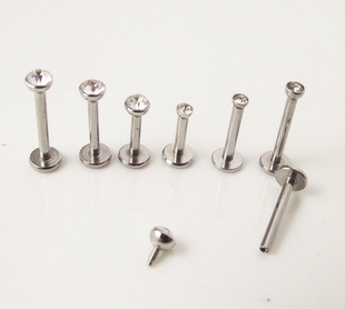 钛钢内牙唇钉痣钉梨涡钉酒窝钉饰品不锈钢穿刺耳骨钉饰品带钻耳饰