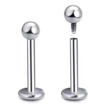 1.2mm钛钢平底钉内牙球唇钉痣钉梨涡钉酒窝钉舌钉耳骨钉穿刺饰品