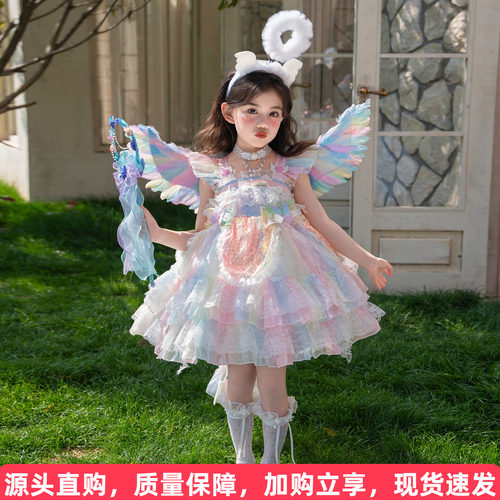 彩虹洛丽塔蓬蓬裙全套