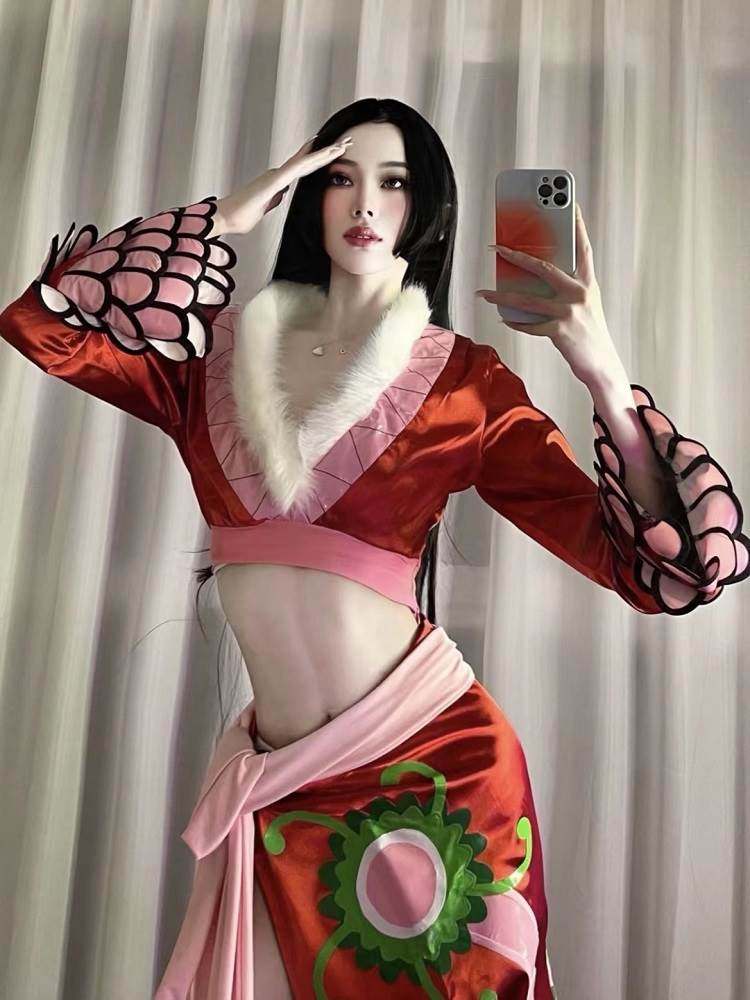女帝cos服 汉库克女帝cos 蛇姬cos 海贼王cos 万圣节服装 旗袍cos