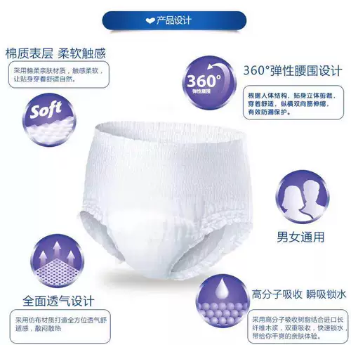 Утолщенные брюки для взрослых подгузников старики с пожилым человеком в стиле нижнего белья.