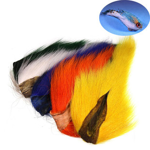 飞蝇毛钩绑制 鹿尾毛 管虫饰带钩海钓铅头钩材料  25色 Bucktail