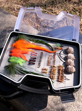 Wifreo新款大号双面防水飞蝇盒手提便携式收纳盒毛钩存储盒FlyBox