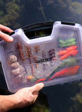 Wifreo新款大号单面防水飞蝇盒便携式手提收纳盒毛钩存储盒FlyBox