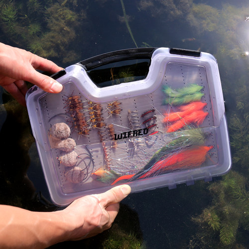 Wifreo新款大号单面防水飞蝇盒便携式手提收纳盒毛钩存储盒FlyBox