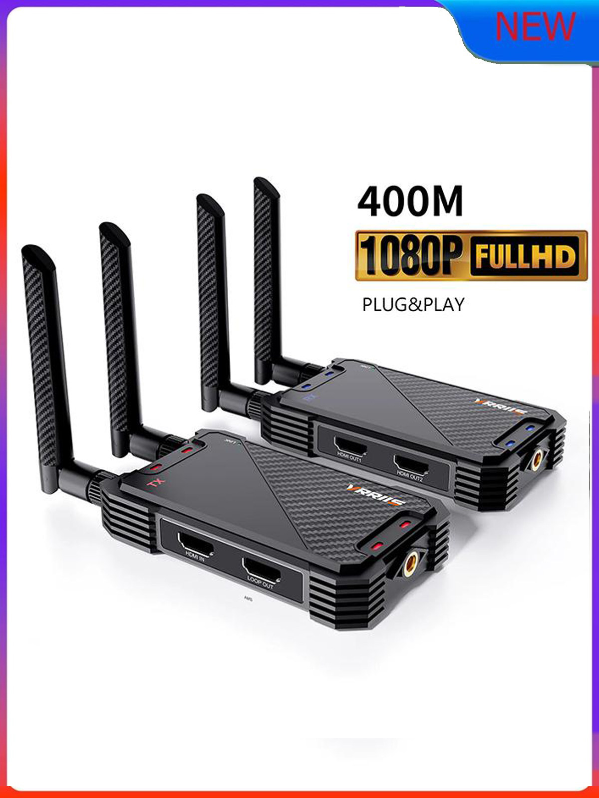 HDMI simsiz ötürücü 400m: Kamera, TV, Proyektor üçün