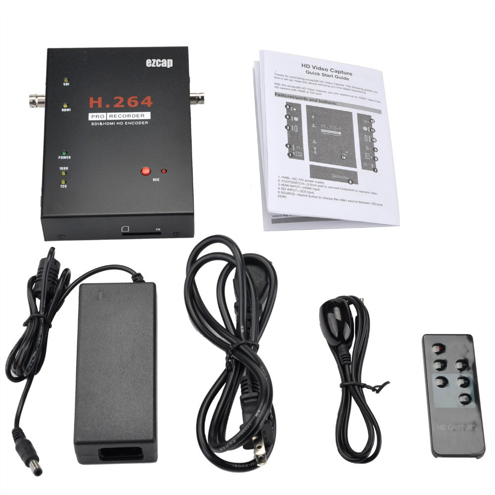 ezcap286 HDMI SDI视频采集卡游戏直播录制盒至USB U盘无需电脑