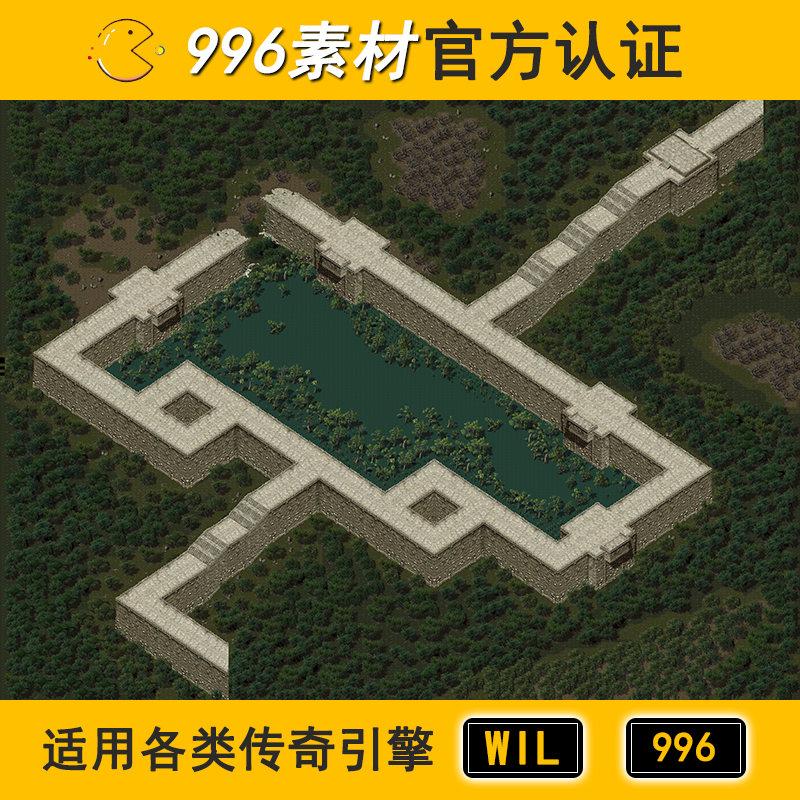 长城 野外草木大阻1层400 传奇地图素材高清地砖无缝封边996