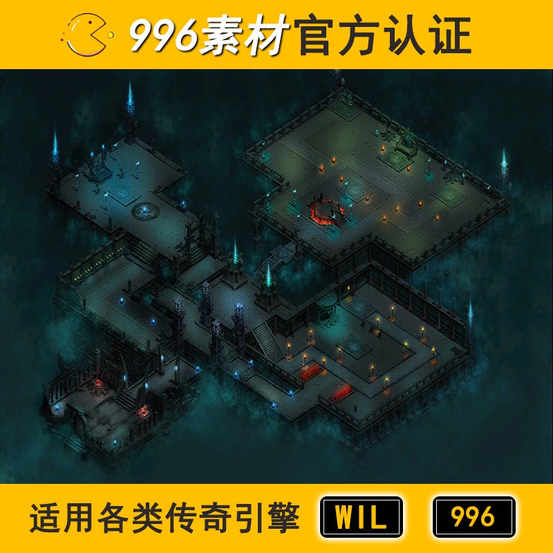 传奇地图素材地下地宫无阻1层200 古代神殿 高清地砖