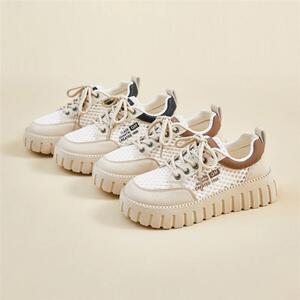 德信昌精品22026夏季网面小白鞋新款韩版ins女透气增高板鞋休闲鞋