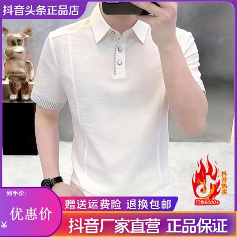 鹏然轻奢男装高档夏新款男士翻领短袖POLO衫时尚潮流休闲舒适T恤