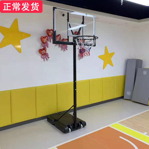 可升降移动小孩训练幼儿园篮球架