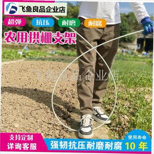 小拱棚支架蔬菜实k心杆超硬防虫网拱杆玻璃纤维杆爬藤杆瓜棚育苗,