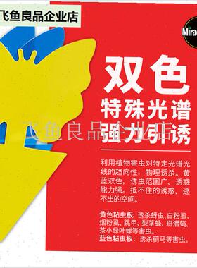 黄板双面蓝板粘虫板园艺诱虫板小黑飞果R蝇蓟马诱捕器家用,