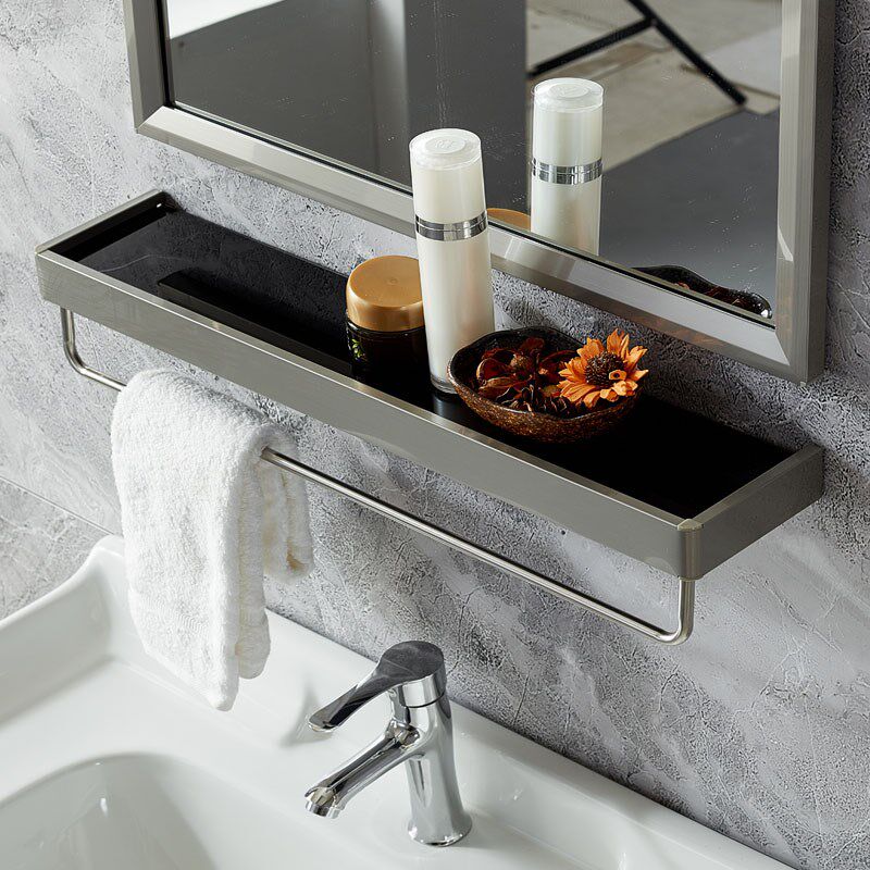 90-130cm浴室镜前置物架1米长超长收纳台卫生间架洗漱卫浴置物架