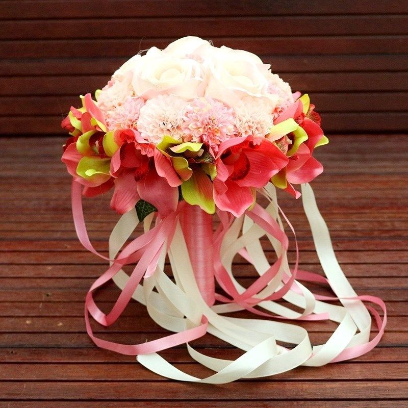 新娘棒花新郎接亲手捧花绢布花结婚捧花新娘结婚森系小清新捧花