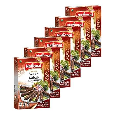 National Foods Seekh Kabab Recipe Mix 1.60 oz(46g)| Sou