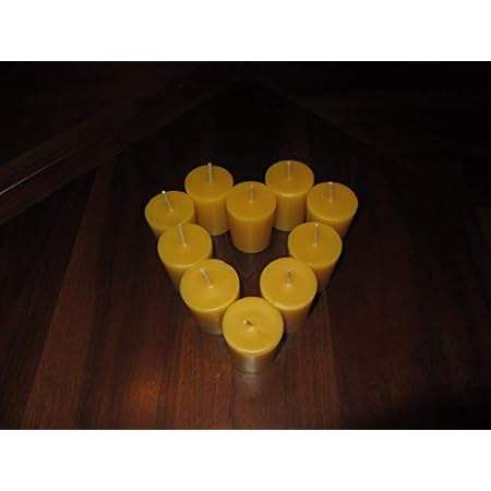 9 Votive Beeswax Candles(2 tall)- 100% Pure Beeswax， h