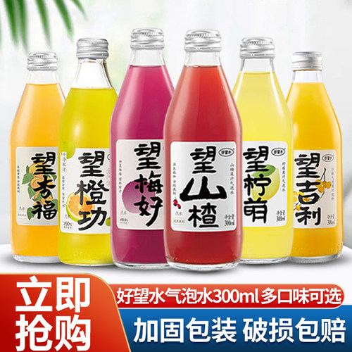 好望水望山楂300ml*5瓶气泡水