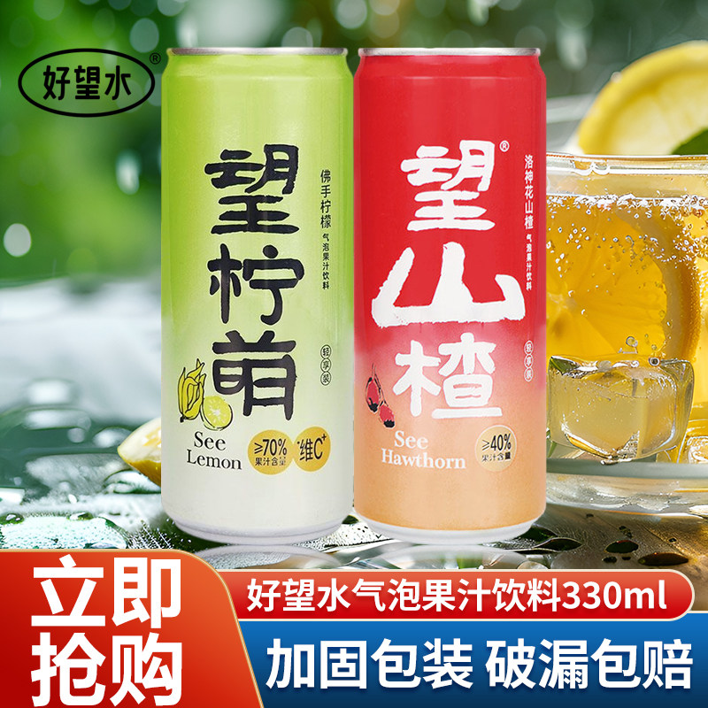好望水望柠萌气泡果汁饮品330ml*6罐装金桔柠檬汁维c饮品健康饮料,咖啡/麦片/冲饮,果味/风味/果汁饮料,淘宝优惠券,粉丝福利购,淘宝优惠卷