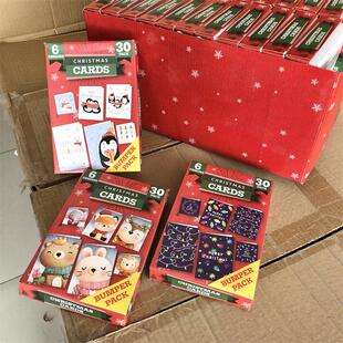 30张圣诞贺卡创意高级感ins风英文卡片