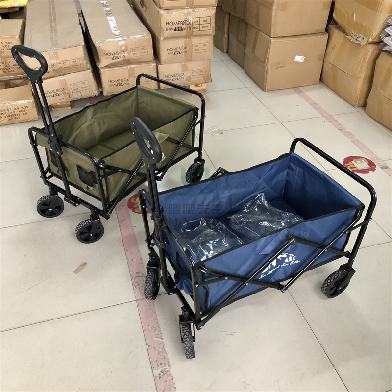 户外可折叠露营车 野餐家用快递购物便携拉杆拉货车