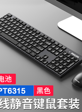 飞利浦（PHILIPS）SPT6315无线键盘鼠标套装静音台式机笔记本电脑