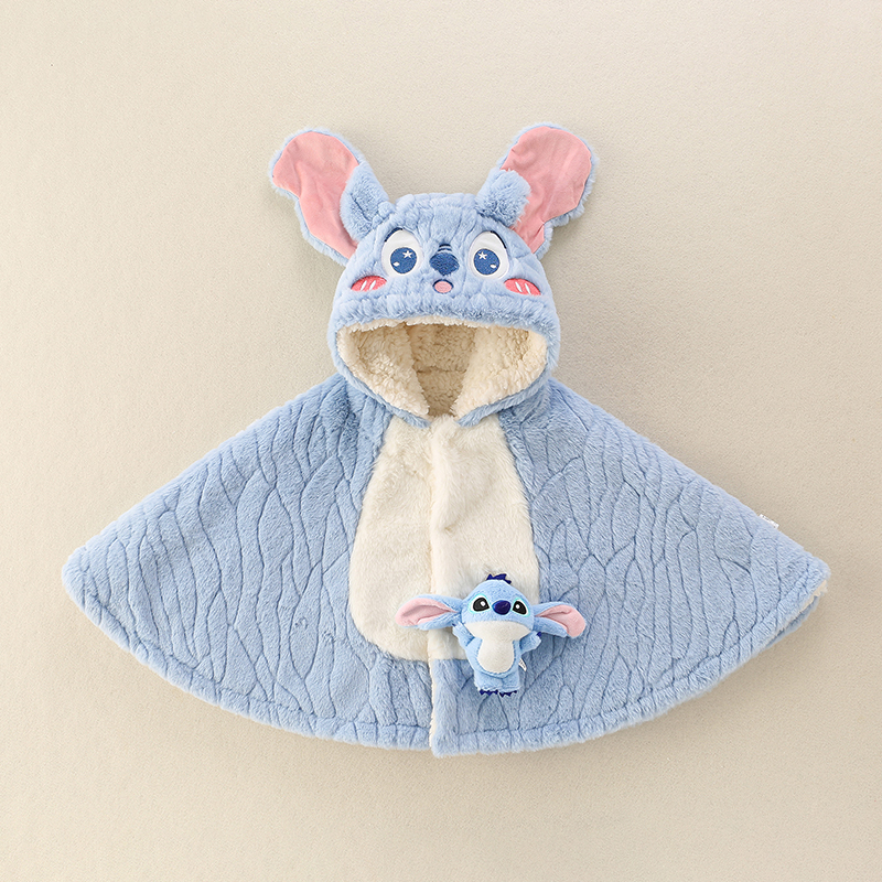 婴儿衣服秋冬装加绒斗篷宝宝保暖披风男女童洋气外出服秋冬款斗篷