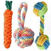 宠物狗狗玩具小狗磨牙棒幼犬胡萝卜绳结拔河耐磨咬自嗨泰迪比熊