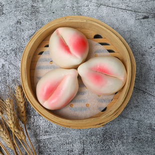 寿桃豆沙包子12只 贺寿酒席岁宴专用祝寿生日 速冻早餐馒头糕点心