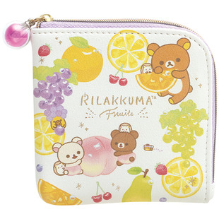 日本SanX正品Rilakkuma鬆弛熊 零錢包証件包卡包(水果)