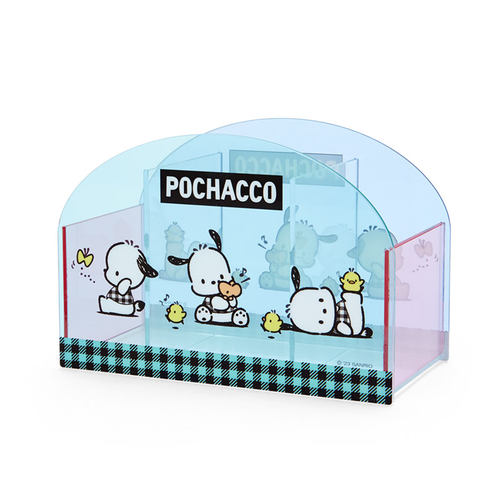 日本Sanrio正品PC狗Pochacco 筆筒文具收納座(格子)
