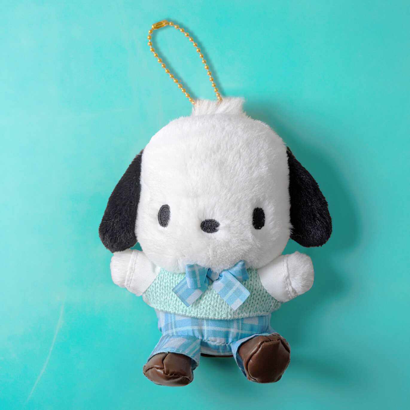 日本Sanrio正品PC狗Pochacco 毛絨公仔匙扣包掛件(懷舊制服)