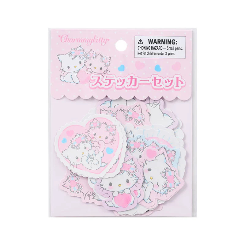 日本Sanrio正品Charmmy Kitty 袋裝貼紙Fluffy Heart