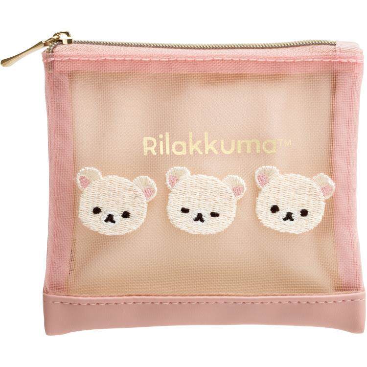 日本SanX正品Rilakkuma鬆弛熊白熊 零錢包硬幣包(Mini Face)