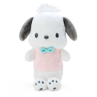 日本Sanrio正品PC狗Pochacco 毛絨公仔筆袋文具收納包(糖果色)