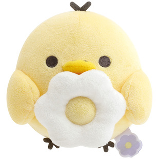 日本SanX正品 毛絨公仔禮物擺設 花 Rilakkuma鬆弛熊雞仔