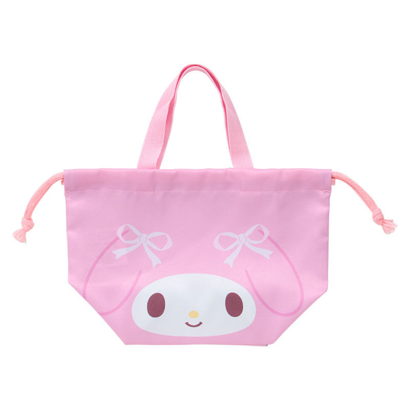 日本Sanrio正品My Melody 手提飯盒袋便當袋午餐包束口袋