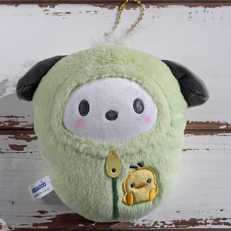 日本Sanrio正品PC狗Pochacco 毛絨公仔匙扣包掛件(睡袋)