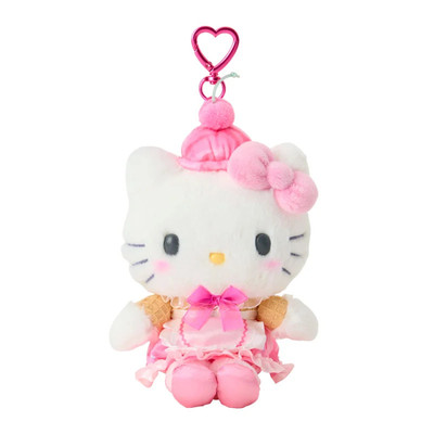 日本Sanrio正品Hello Kitty 毛絨公仔匙扣包掛件(雪糕店)