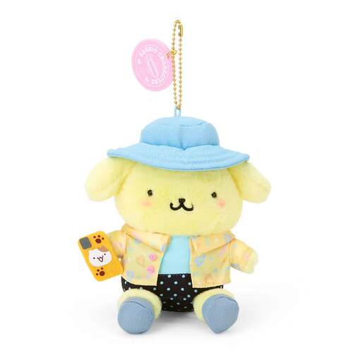 日本Sanrio正品Pompompurin布甸狗 毛絨公仔匙扣包掛件Trip