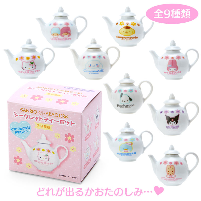 日本Sanrio正品Characters Mix 迷你陶瓷小擺設(茶壺)