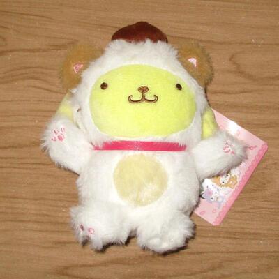 日本Sanrio正品Pompompurin布甸狗 毛絨公仔擺設禮物(Happy Cat)