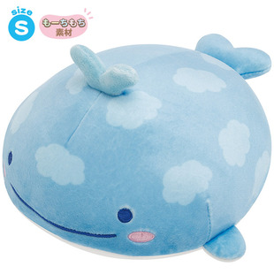 日本SanX正品Jinbesan鯨鯊先生小藍鯨 毛絨公仔擺設禮物(S)