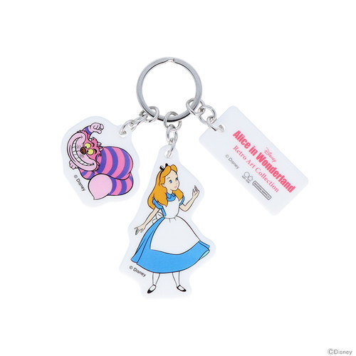 日本Disney正品Alice愛麗絲 匙扣匙圈(三連)