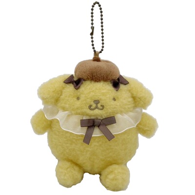 日本Sanrio正品Pompompurin布甸狗 毛絨公仔匙扣包掛件(Ribbon)