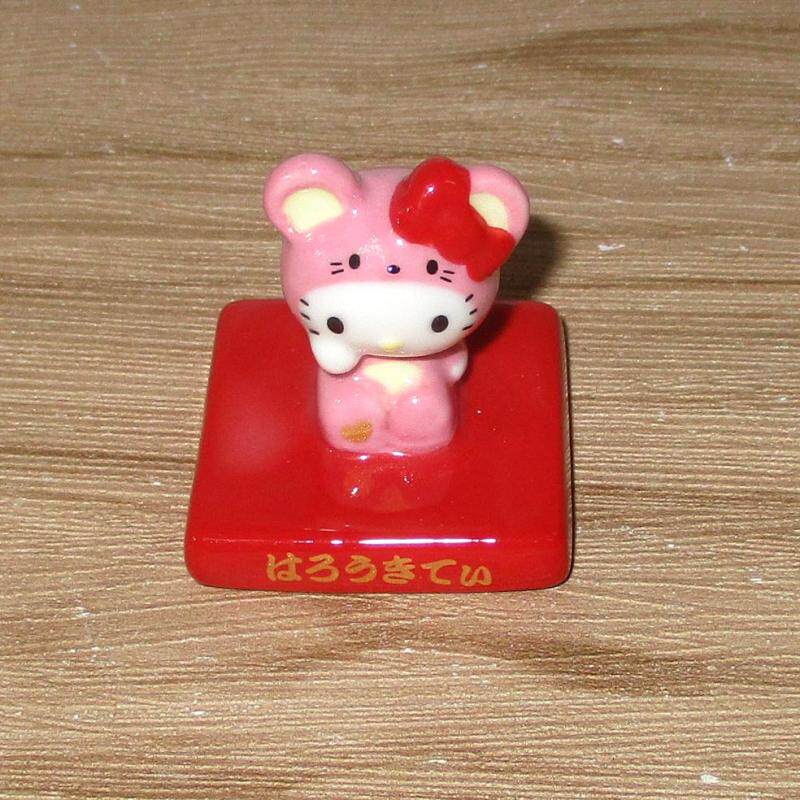日本sanrio正品hello kitty 桌面迷你陶瓷公仔擺設禮品(鼠)